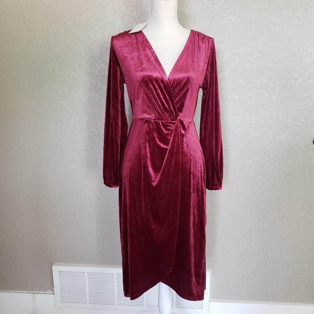 A new day velvet twist front dress